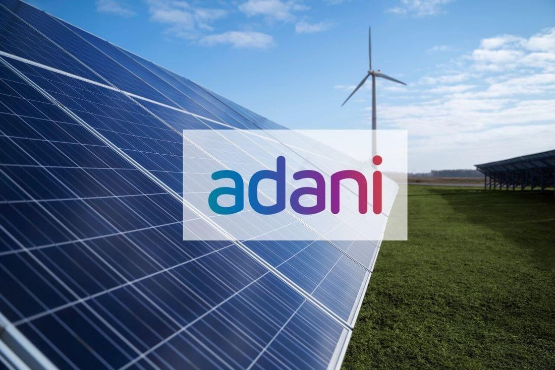Adani solar panels in a field