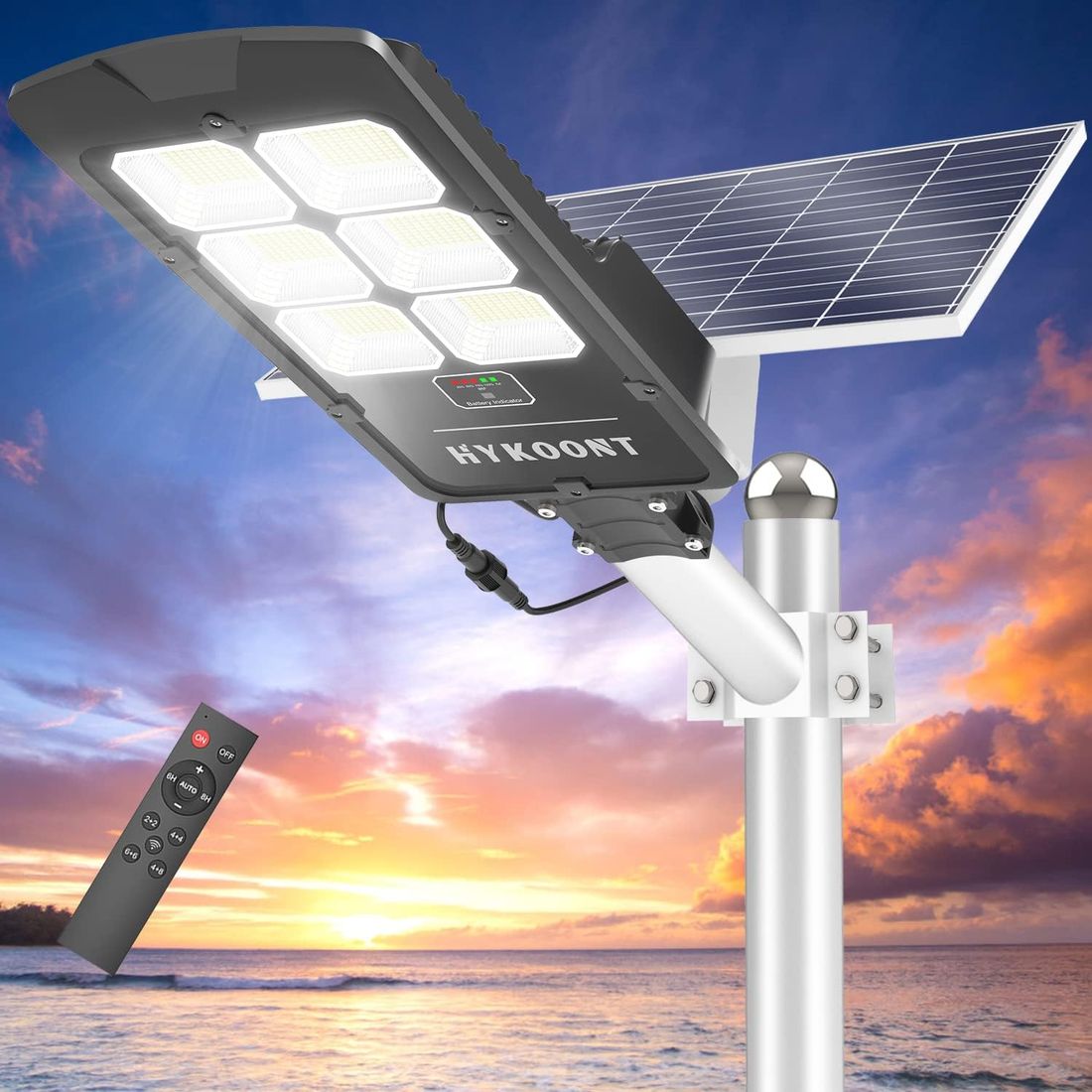 Solar street light with remote