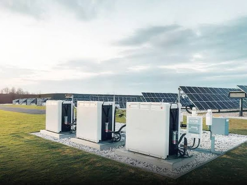 Battery storage cabinets and hybrid inverter for backup power