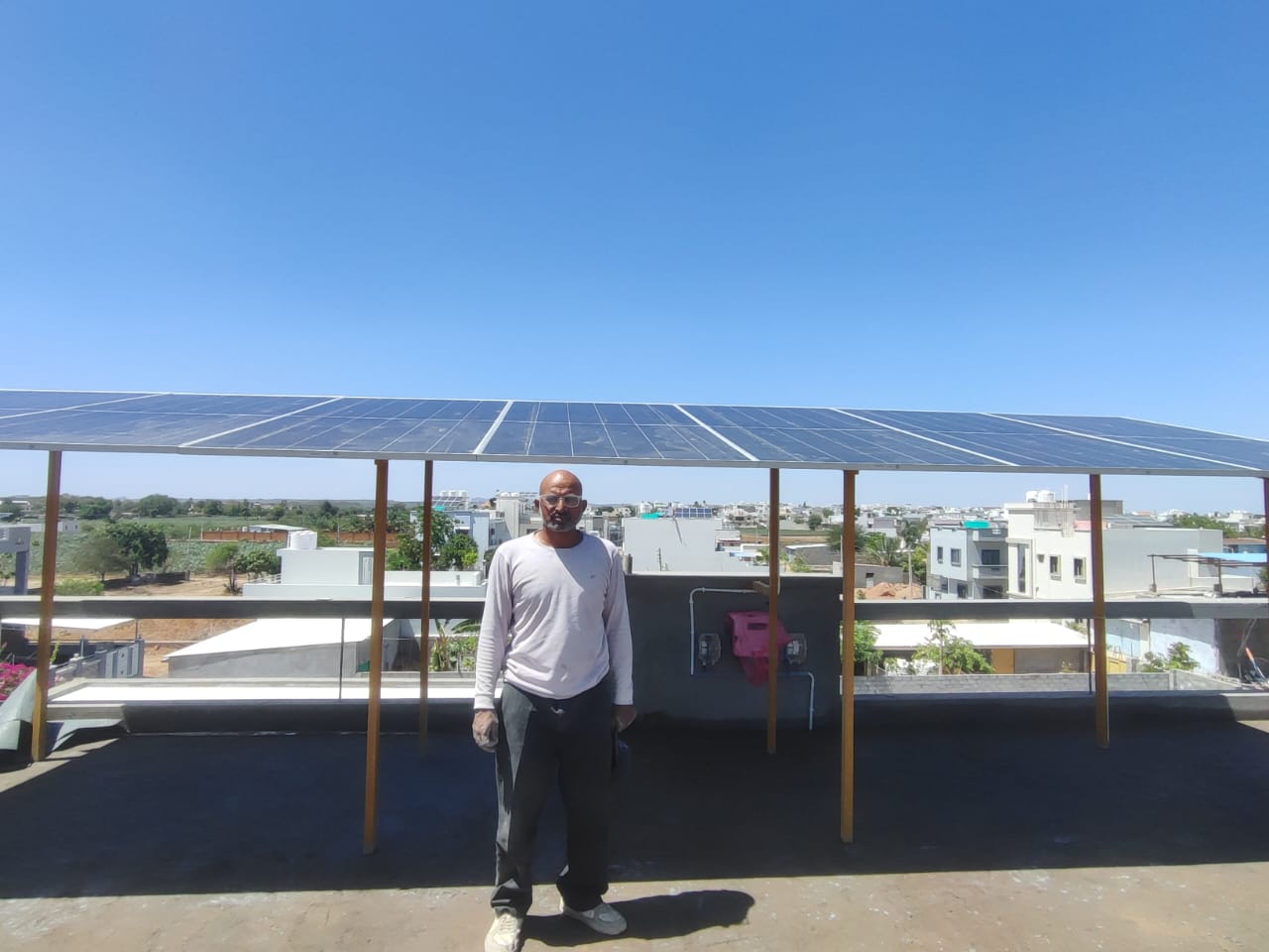 Rooftop solar panel installation completed by VSG Enterprise
